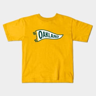 Oakland Pennant - Green Kids T-Shirt